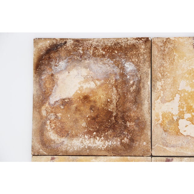 19th Century Set of Four Tiles Blue & White Depicting a Hand, Landscapes and a Hand Holding a Fan For Sale - Image 11 of 13