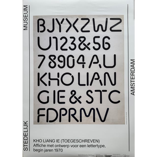 Black Exhibition Poster with Design for a Typeface by Kho Liang Ie, Early 1970s For Sale - Image 8 of 8