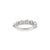 Platinum 2.63ctw Round Lab Grown Diamond Shared Prong Half Eternity Band Ring, Size 8 For Sale In Houston - Image 6 of 10