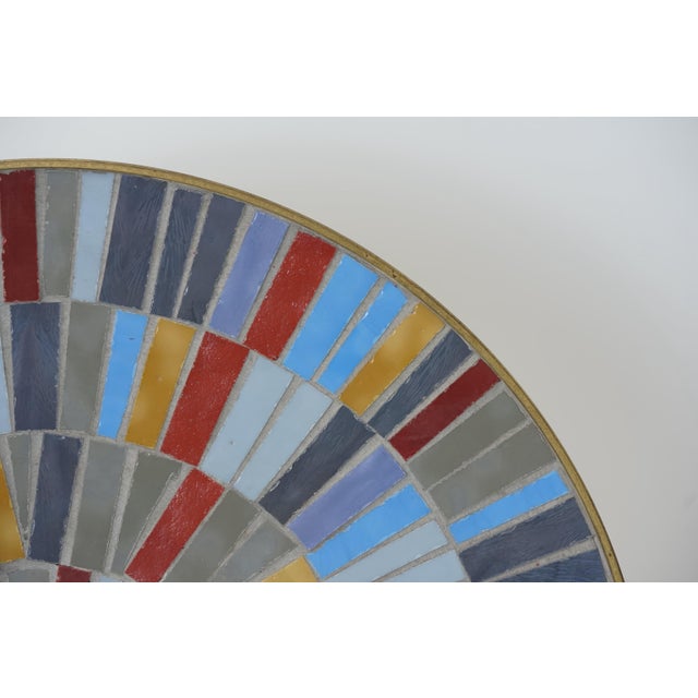 Blue Mid-Century Mosaic Wall Plate by R. Zimmermann for Ritter, 1950s For Sale - Image 8 of 11