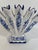 Vintage Blue and White Ceramic Five Finger Tulip Vase, Tulipiere For Sale - Image 10 of 14