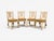 1940s Regency, Four Dining Chairs, Painted Wood, Straw, Fabric, Usa, 1940s For Sale - Image 5 of 15