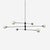 Modern Three Tier Chandelier, Black, 75.5in H, 3 Inch Glass Globes, by Research.Lighting, Modern, Minimal Hanging Light For Sale - Image 3 of 10