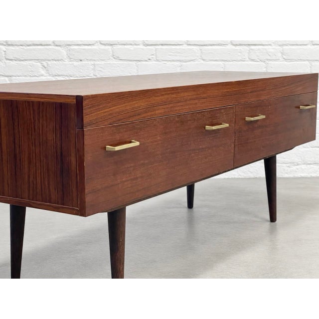 Wood Mid Century Modern Low Height Rosewood Danish Credenza, C. 1960’s For Sale - Image 7 of 12