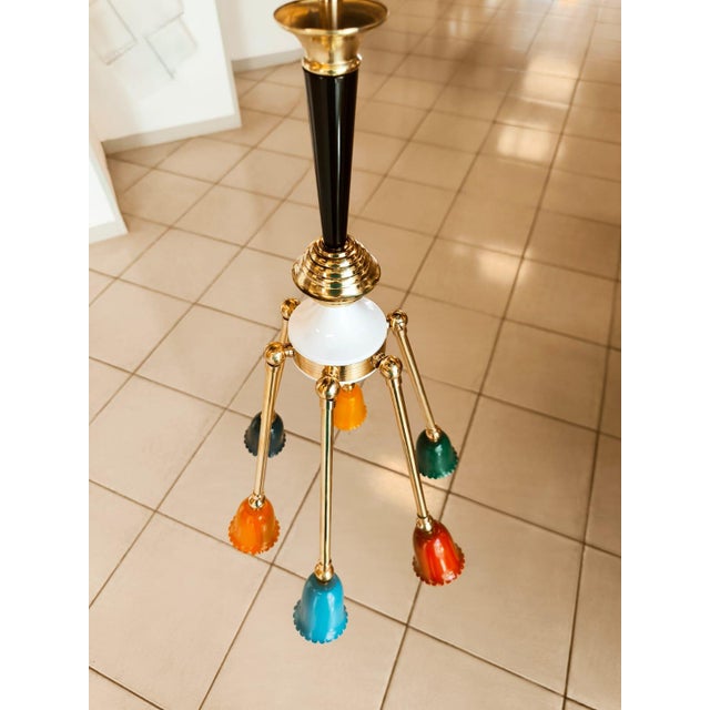 Mid-Century Sputnik 6-Light Ceiling Pendant, in Very Good conditions. Designed 1960 to 1969 Up to 250V (Europe/UK...