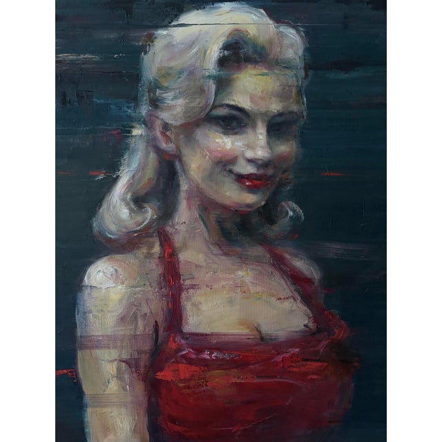 Expressionism Liubou Sas “Lady Winter “ Original Modern Oil Painting For Sale - Image 3 of 10