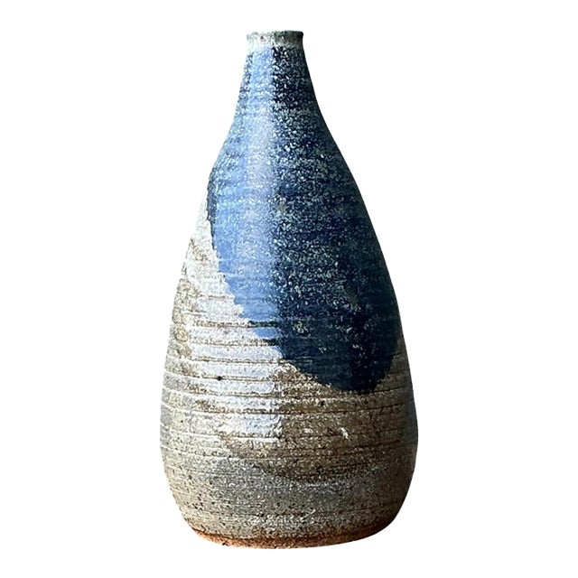 Vintage Abstract Ceramic Vase For Sale