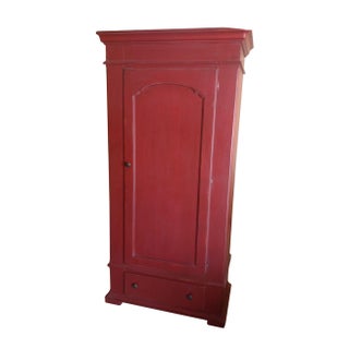 Drexel Armoire in Barn Red For Sale