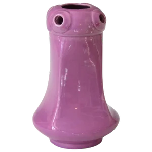 Awaji Pottery Art Deco Vase in Pink Glaze