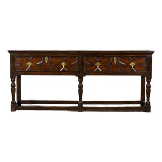 Late 18th Century English Oak Dresser Base or Server For Sale