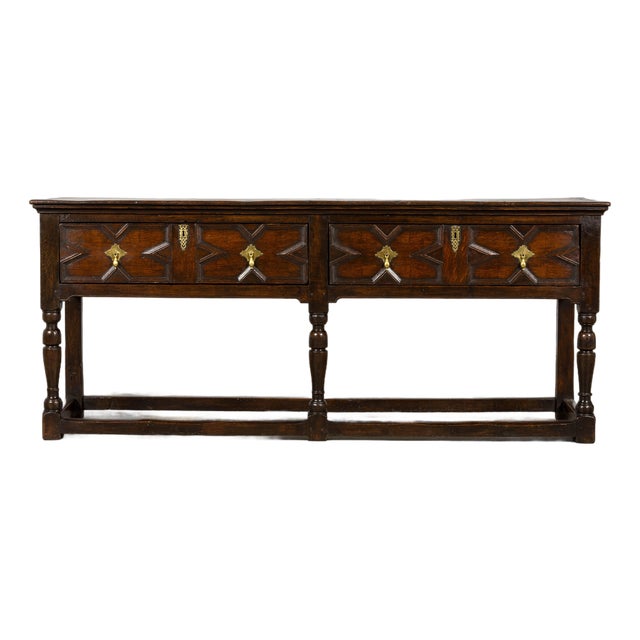 Late 18th Century English Oak Dresser Base or Server For Sale
