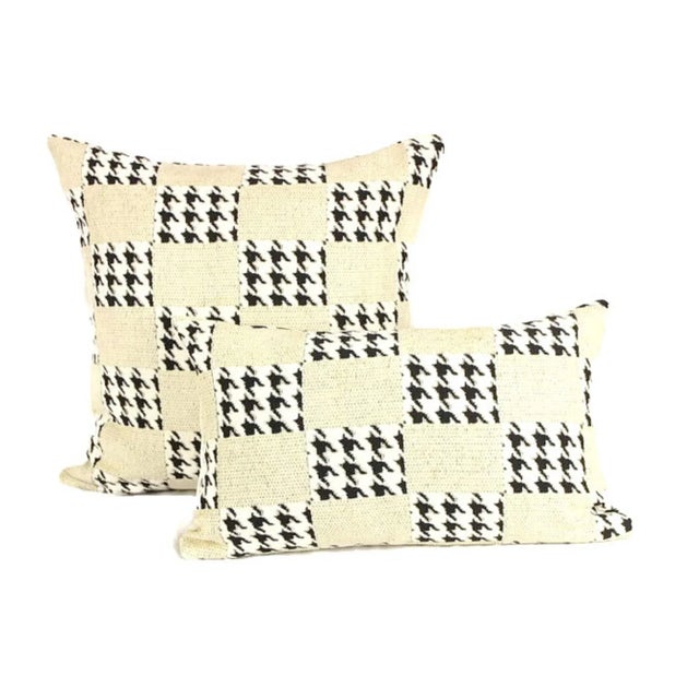 Mid Century Modern Classic Houndstooth & Checkered Pillow - a Pair For Sale - Image 10 of 13
