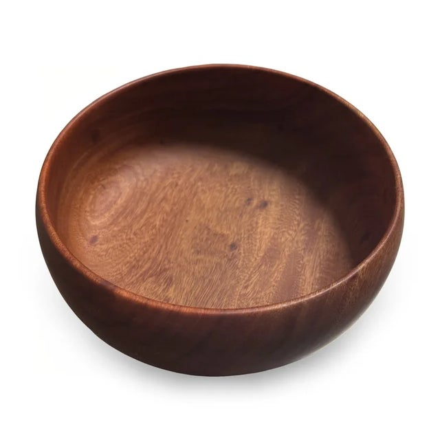 Mid-Century Hawaiian Kamani Wood Carved Bowl For Sale - Image 4 of 9