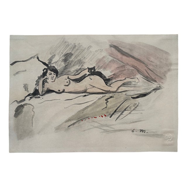 Edouard Manet, Study on Olympia (Nude), Lithograph For Sale