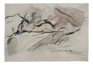 Edouard Manet, Study on Olympia (Nude), Lithograph