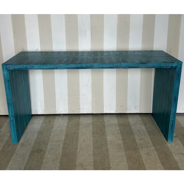 Current production by our sister company- The Fabulous Things. The Emily waterfall console table is made to order in our...