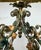 Early 20th Century Early French Victorian Iron Tole Six Arm Chandelier - Garden Roses & Leaves For Sale - Image 5 of 9