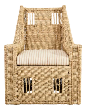Ralph Lauren Organic Modern Woven Seagrass Wicker Armchair