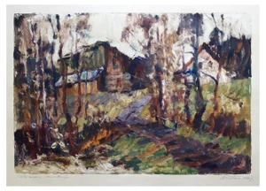 Edgars Vinters, Late Autumn, 1972, Monotype