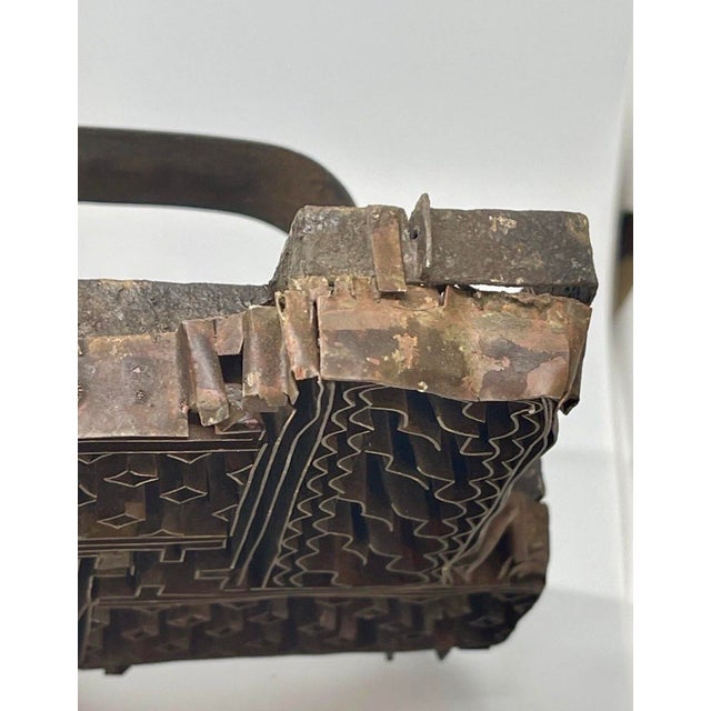 Copper Antique Indonesian Copper Batik Textile Stamp, Tjap For Sale - Image 8 of 8