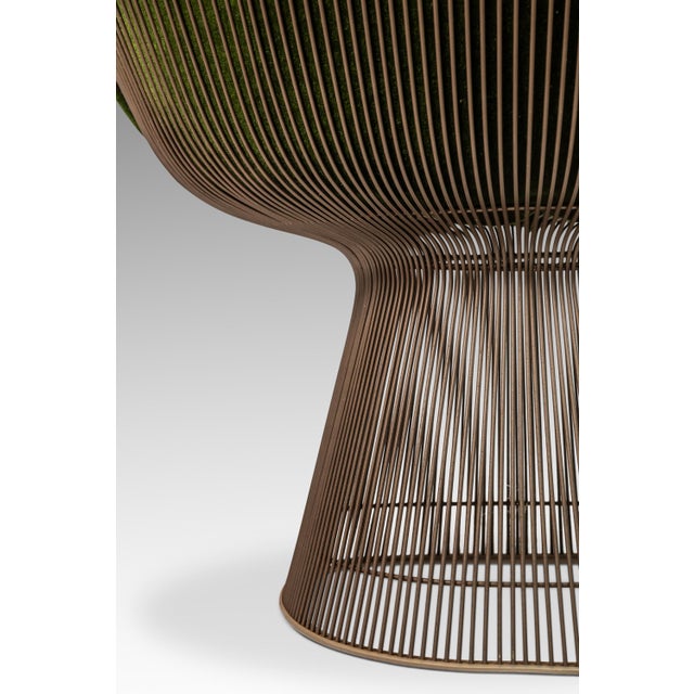 Mid-Century Modern 'Platner' Lounge Chair by Warren Platner for Knoll in Luxurious Green Kravet Couture Mohair, Usa, Circa 1973 For Sale - Image 11 of 12