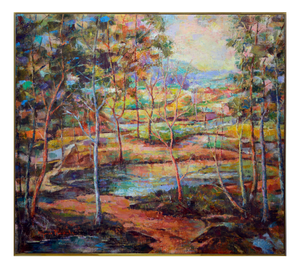 Alfonso Pragliola, Riflessi Boschivi Landscape, Mixed Media on Canvas, 2019