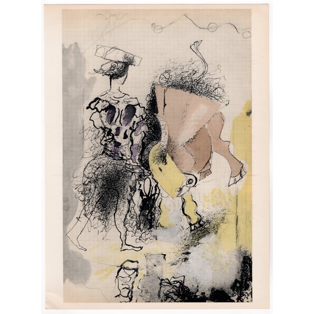 Georges Braque (1885-1954) Bullfighter Original Lithograph Year: 1955 Printer: Mourlot Frères for Tériade Size: 357 x 267...