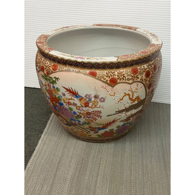 Satsuma-Style Porcelain Jardiniere, Vintage For Sale - Image 12 of 12