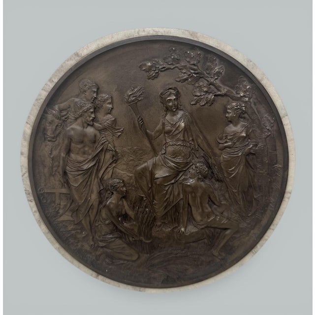 Antique Bronze Plaque Duke Dutchess Devonshire Demeter Godess Edward William Wyon For Sale - Image 15 of 18