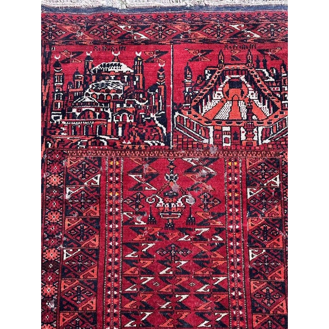 Antique Distressed Tribal Turkmen Rug, 1890s For Sale - Image 13 of 18