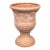 1970s Vintage Neoclassical Ceramic Pedestal Urn Planter With Grape Leaves For Sale