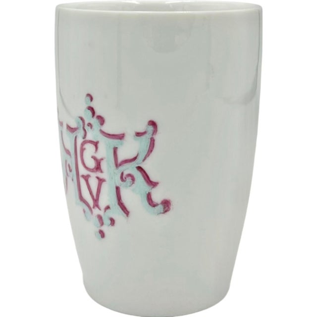 Mid-Century Modern Vintage George v Four Seasons Hotel Paris France Porcelain Cup For Sale - Image 3 of 10