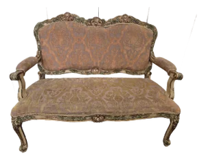 Antique French-Style Carved Settee
