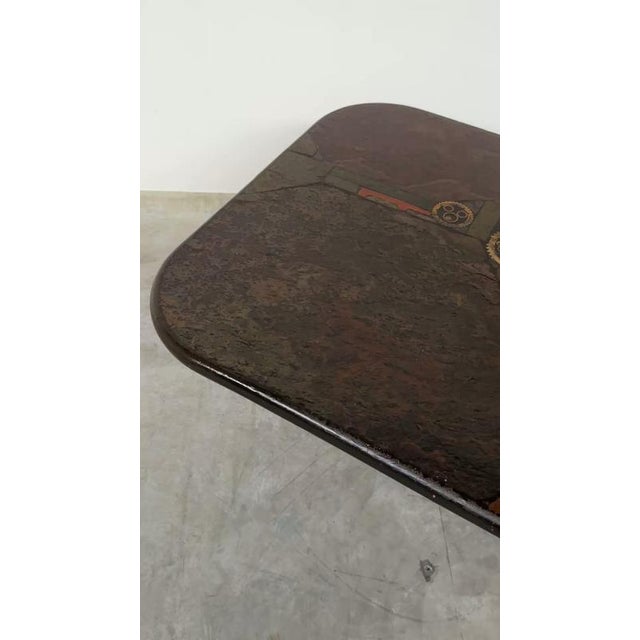Brutalist Mixed-Media Coffee Table by E. Kneip, 1993 For Sale - Image 13 of 14