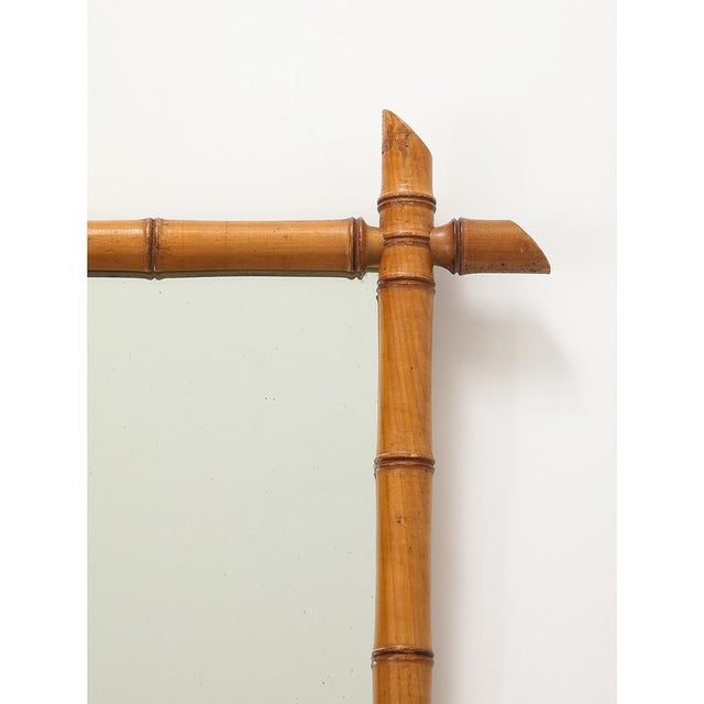 Early 20th Century Vintage Faux Bamboo Mirror 1 For Sale - Image 5 of 9