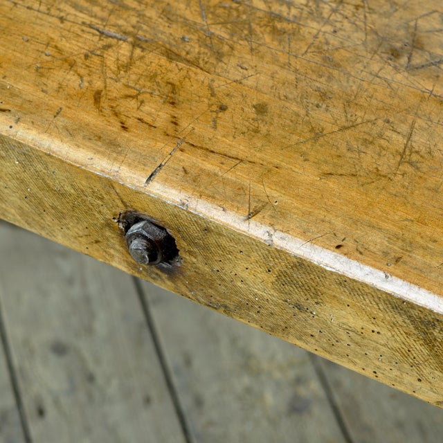 Vintage Oak Butchers Table, 1920 For Sale - Image 11 of 13