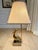 Gorgeous Vintage Modernist Brass Pelican Table Lamp With Chrome Base, 1970s, Heavy For Sale In Chicago - Image 6 of 9