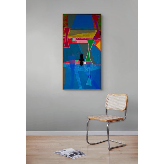 Contemporary Abstract Charcoal, Acrylic Paint, Acrylic Mediums, and Oil Paint on Wood "Relic: Hourglasses" by Michael Barringer For Sale - Image 4 of 5