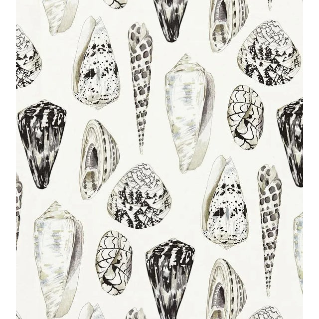 Traditional Sample - The House of Scalamandré Coquina Linen Print Fabric, Graphite For Sale - Image 3 of 3