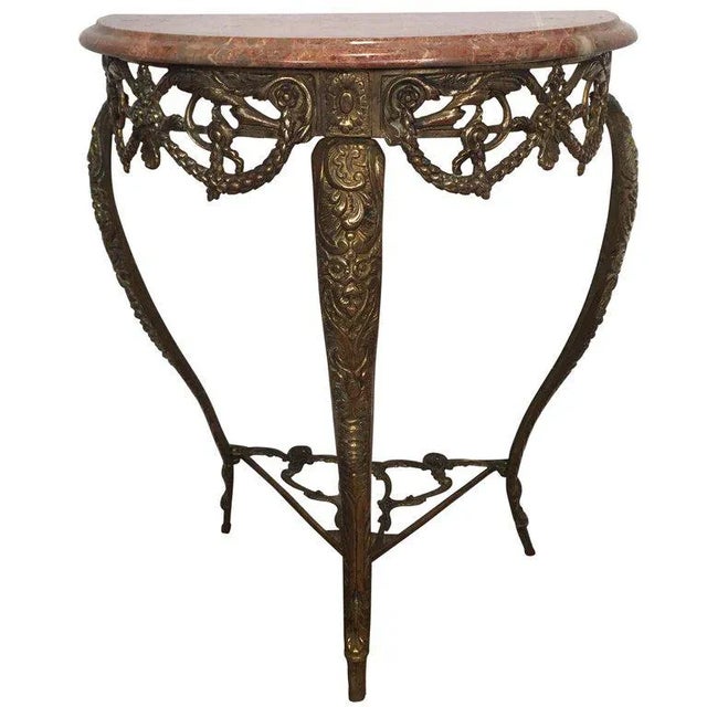 20th Century Aesthetic Movement Rouge Marble Top Console Table For Sale - Image 13 of 13
