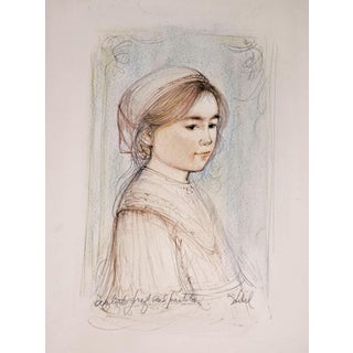 1980s Edna Hibel "Ursina" - Li365 - Signed Artist’s Proof- 12.5x18.5 For Sale