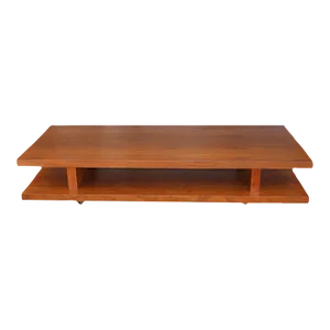 1970s Van Keppel Green (Vkg) Style Two Tier Coffee Table on Rollers