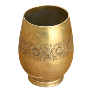 Kashmiri Brass Floral Engraved Cup