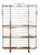 Early 20th C. French Wrought Iron and Brass Baker’s Rack With Glass Shelves For Sale