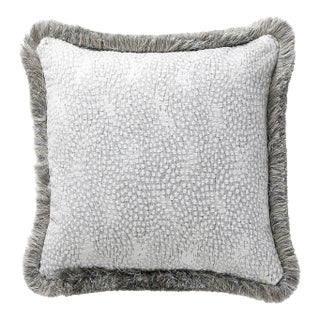 The House of Scalamandré Flurry Pillow, Snow For Sale
