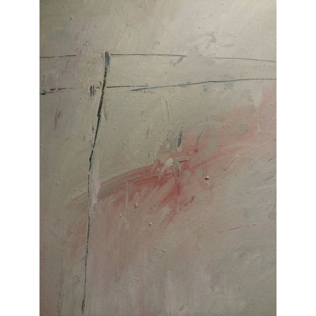 Textile Abstract Expressionist Color Oil Painting Tom Lieber, 1980 For Sale - Image 7 of 10