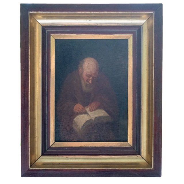 Attributed to Egbert van Heemskerck the Elder (Dutch, 1610–1680), this 17th-century oil on canvas depicts an elderly...
