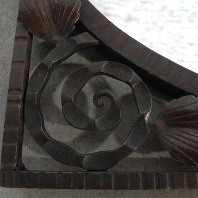 Art Deco Mirror in Steel Frame, 1930s For Sale - Image 9 of 12