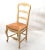 Traditional French Rustic Country Style Side Chair or Vanity Chair. Turned Wood with decorative hand-carved patterns of...