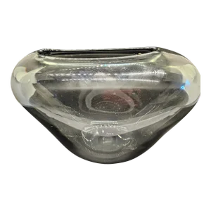 Gray Contemporary Art Glass Vase
